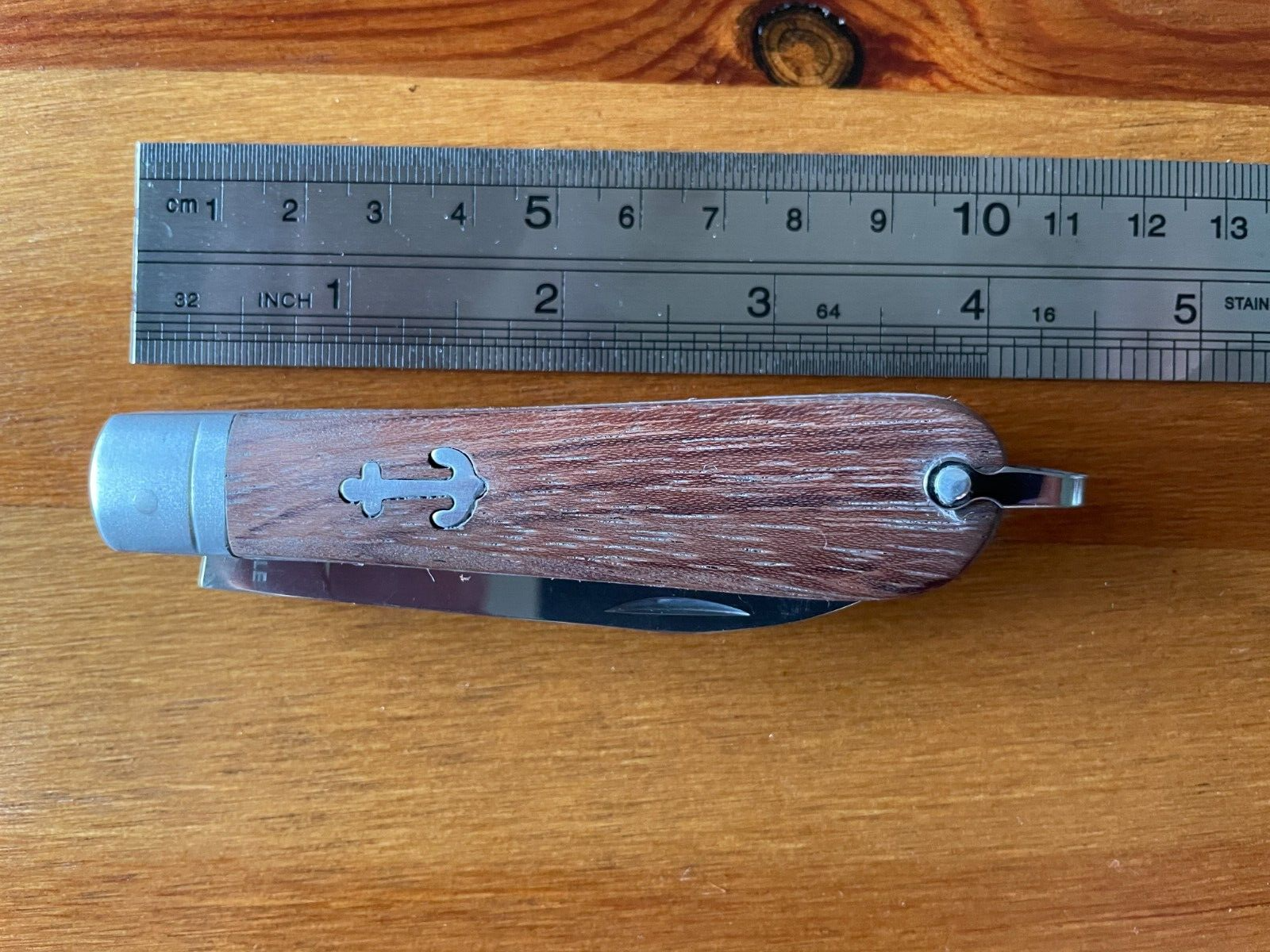 3.14" Pocket Knife Sword Point Wooden Handle Sailor / Marinera Navaja Spain