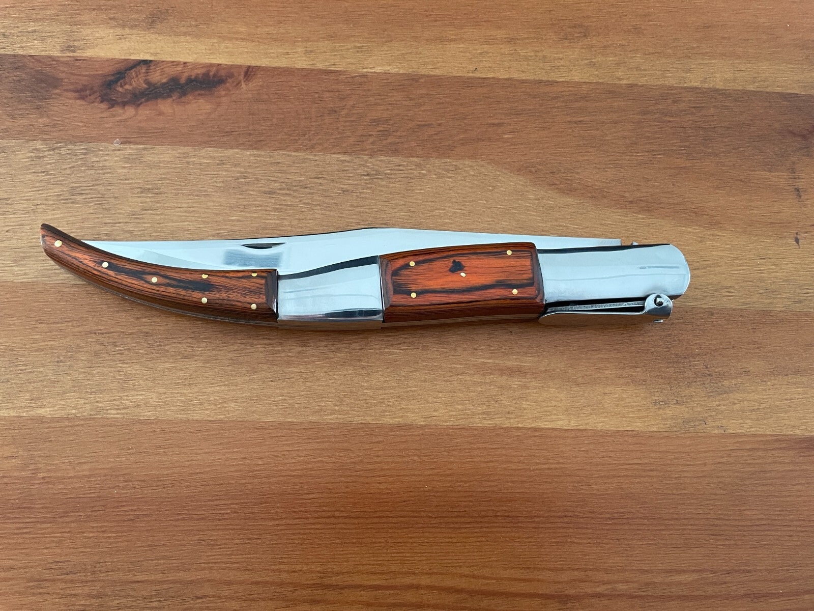 8.5" Arabian Style Navaja Folding Pocket Long Knife Red Scales From Spain