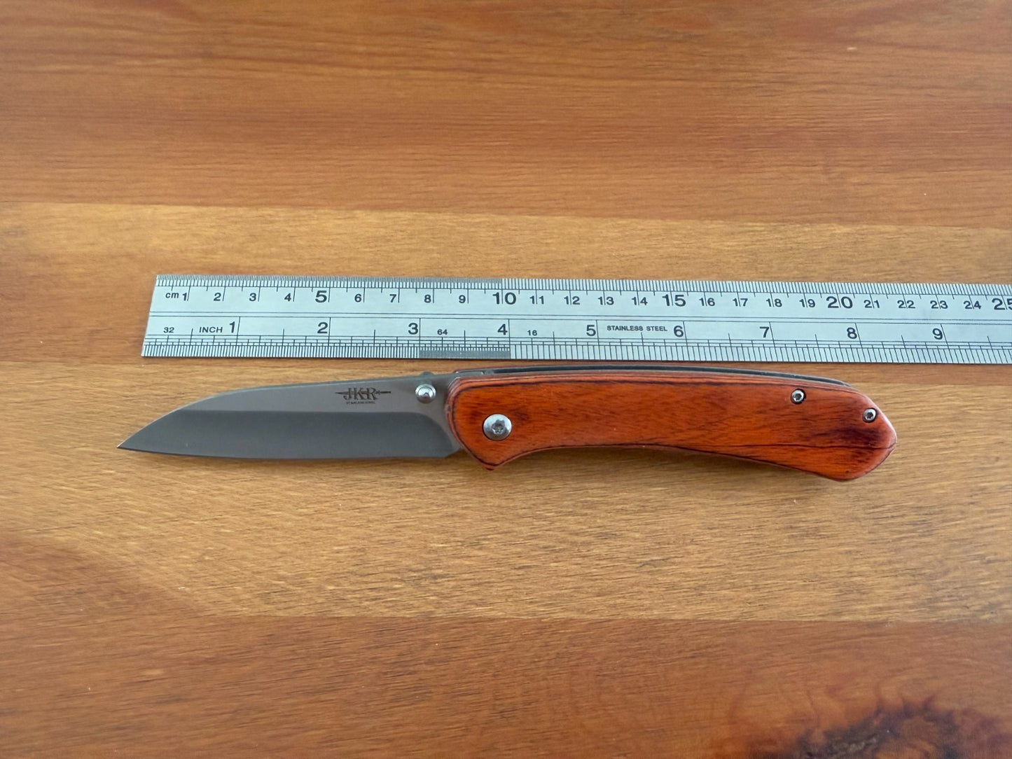 Folding Knife – 8.5 cm (3.35 in) Stainless Steel Blade Pakkawood Handle