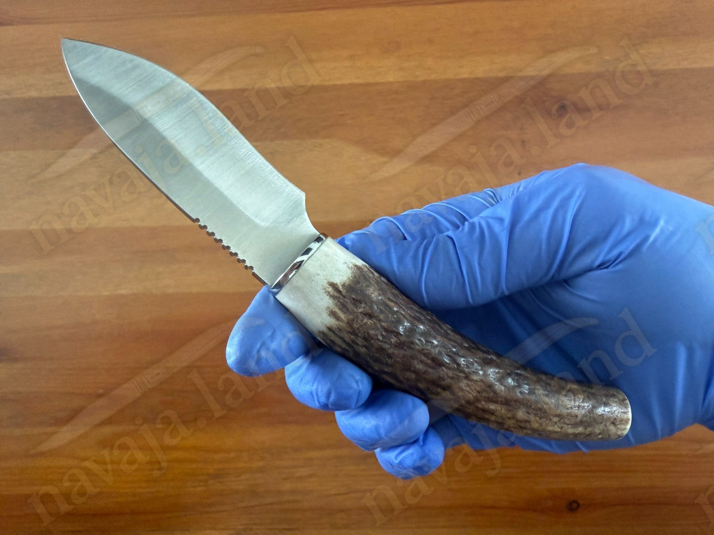 Joker Topo Hunting Knife Genuine Deer Horn Handle Leather Sheath Handmade Spain