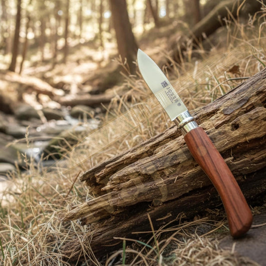 Bubinga Wood Handle Folding Knife – 8 cm (3.15 in) Blade with Viroblock Lock