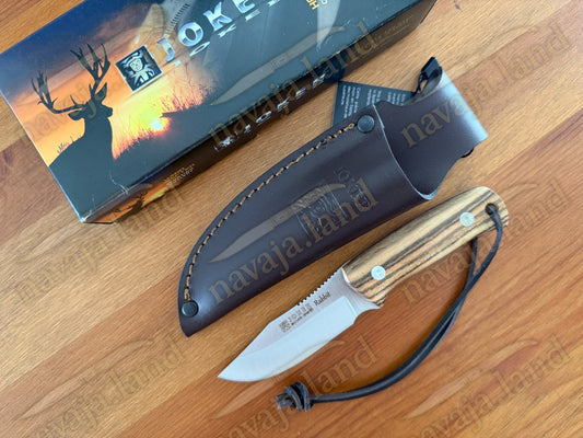 Joker Bushcraft Knife Rabbit – MOVA Stainless Steel – 3.34" Blade – Bocote Wood