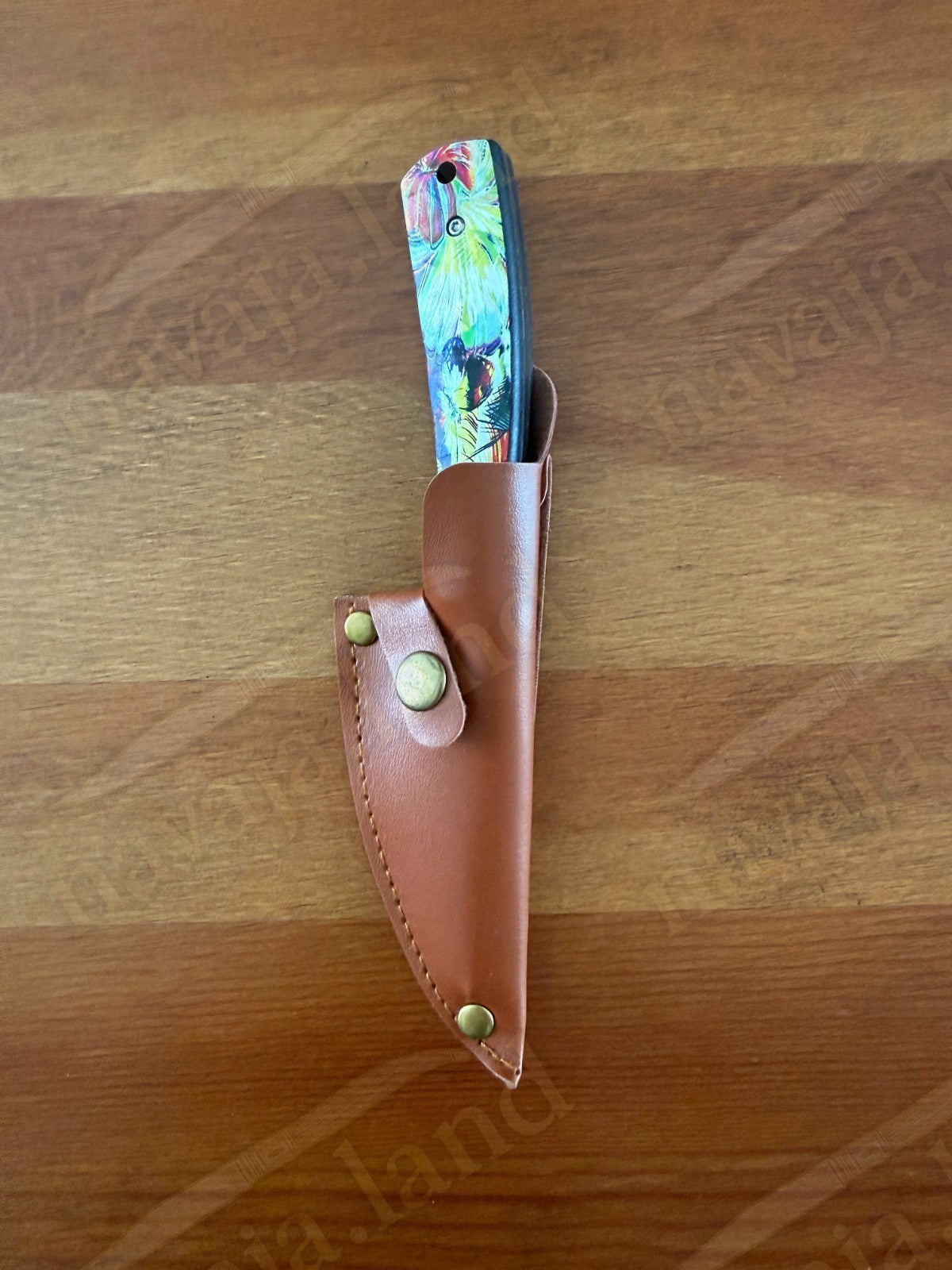 Snake Eye Tactical Fixed Blade Hunting Knife Full Tang w/ Sheath Colorful Handle