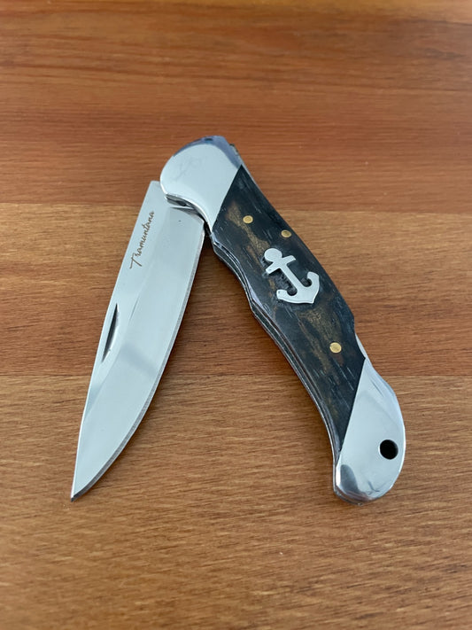 3.4" 420 Steel Tramuntana Folding Knife Marinera de Lux Model Steel and Ebony
