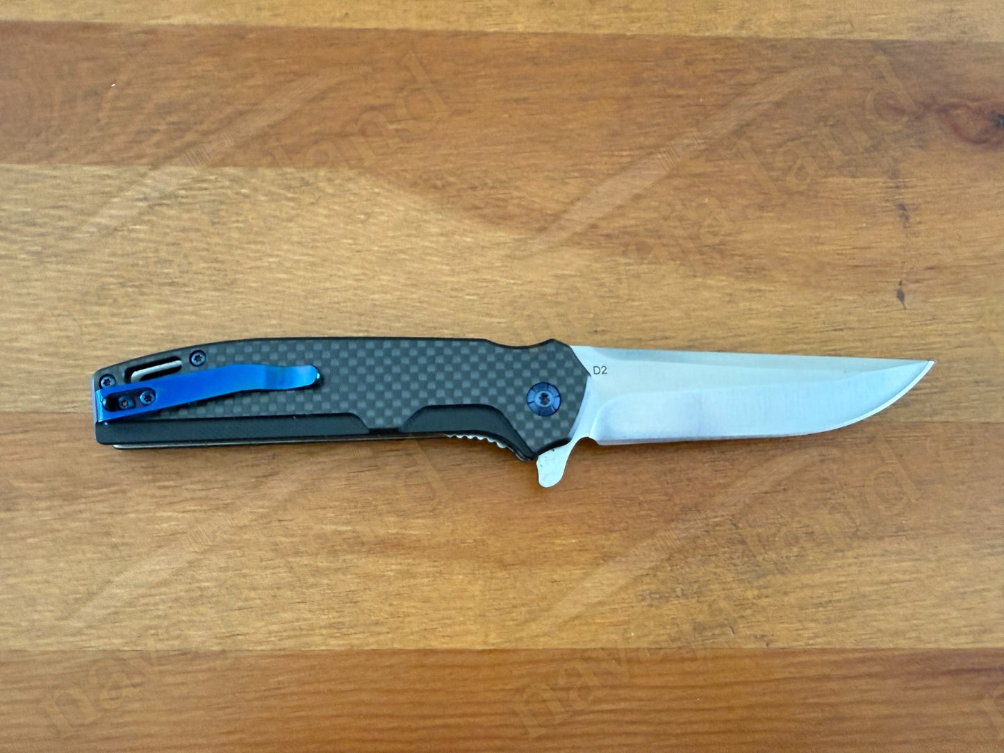 Folding Knife Carbon Fiber & G10 Handle - D2 Steel - 3.3" Blade Presentation Box