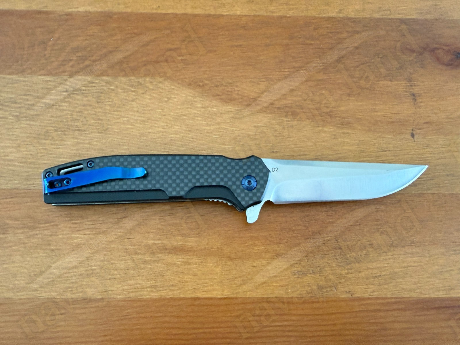 Folding Knife Carbon Fiber & G10 Handle - D2 Steel - 3.3" Blade Presentation Box