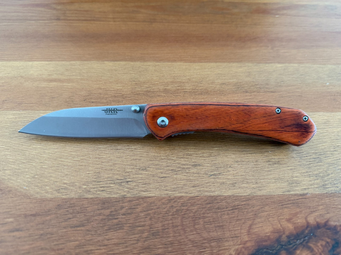 Folding Knife – 8.5 cm (3.35 in) Stainless Steel Blade Pakkawood Handle