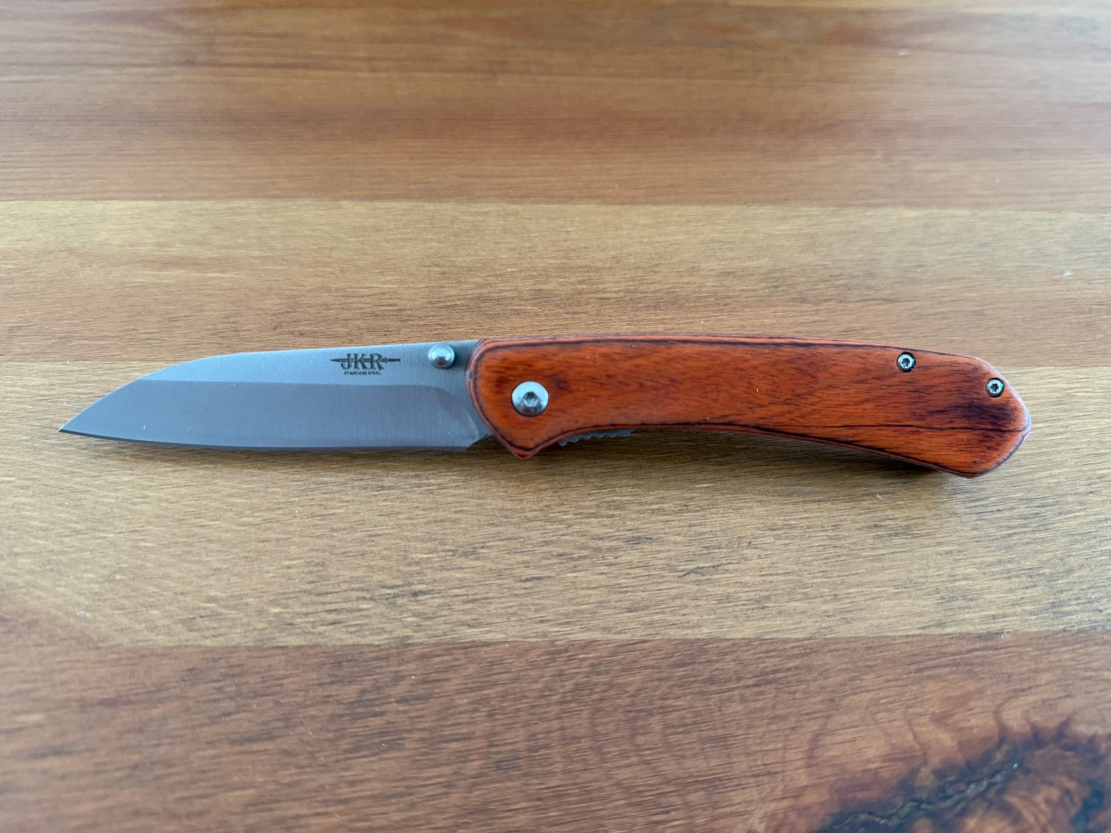 Folding Knife – 8.5 cm (3.35 in) Stainless Steel Blade Pakkawood Handle