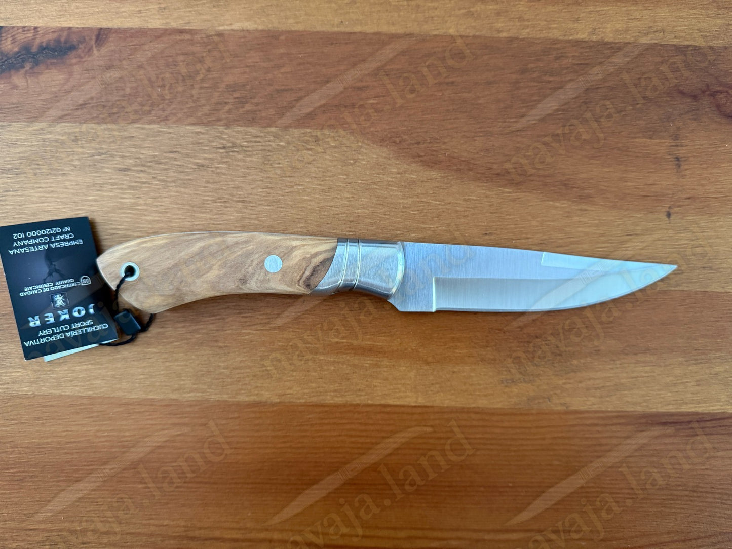 Joker Ibice Hunting Knife 4.72” MOVA Blade | Olive Wood Handle | Leather Sheath