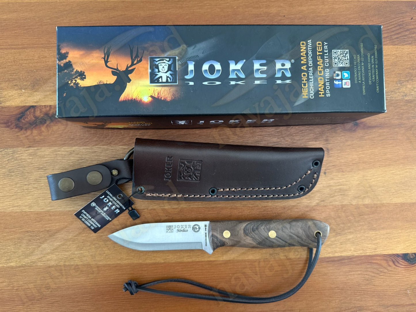 Joker Nordico Bushcraft Fixed Knife 3.9" Böhler K720 Carbon Steel Walnut Handle