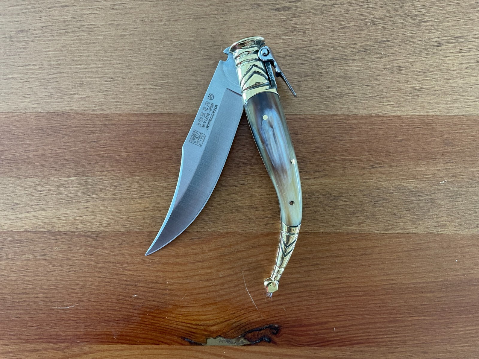 3.5” Albacete Navaja Joker Sevillana Knife Bullhorn Handle Handmade High Quality