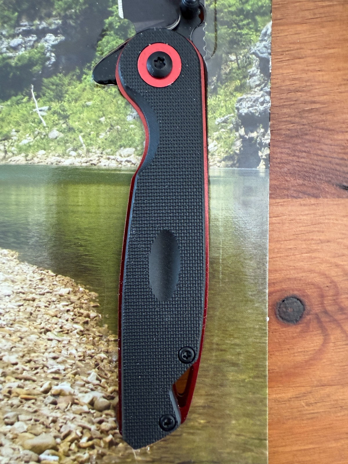 3" Blade Ozark Fathom Folding Knife 7" Open Black Polypropylene Handle