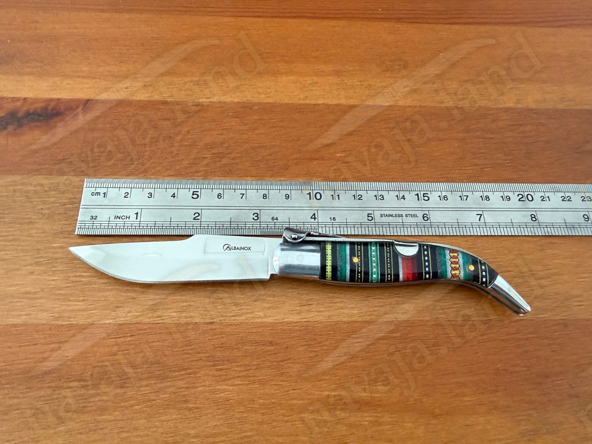 3.2” Spanish Classic Navaja Teja Albacete Style Pocket Knife with RATCHET