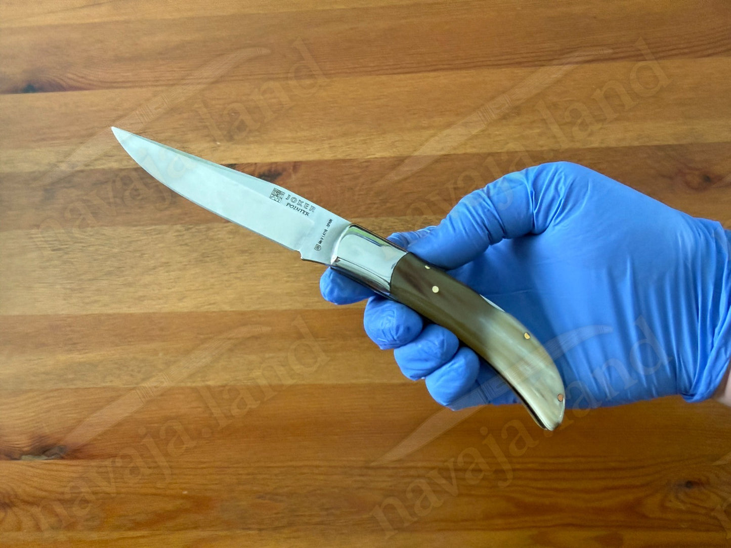 3.54” Joker Pointer Camping Folding Knife (Bull Horn Handle) Handmade in Spain