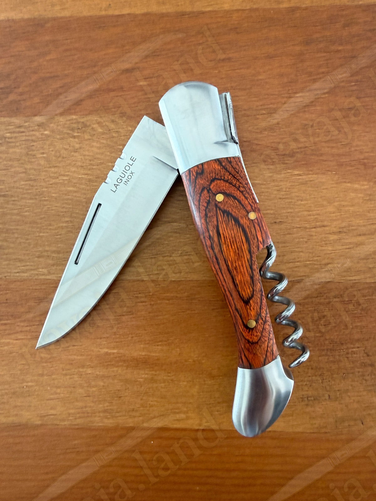 3.5” Blade Navaja Laguiole Inox Folding Pocket Knife w/ Corkscrew from Spain
