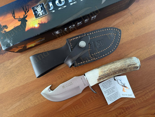 Joker Desmogue-D Skinning Knife 4.33” MOVA Blade Deer Antler Handle From Spain