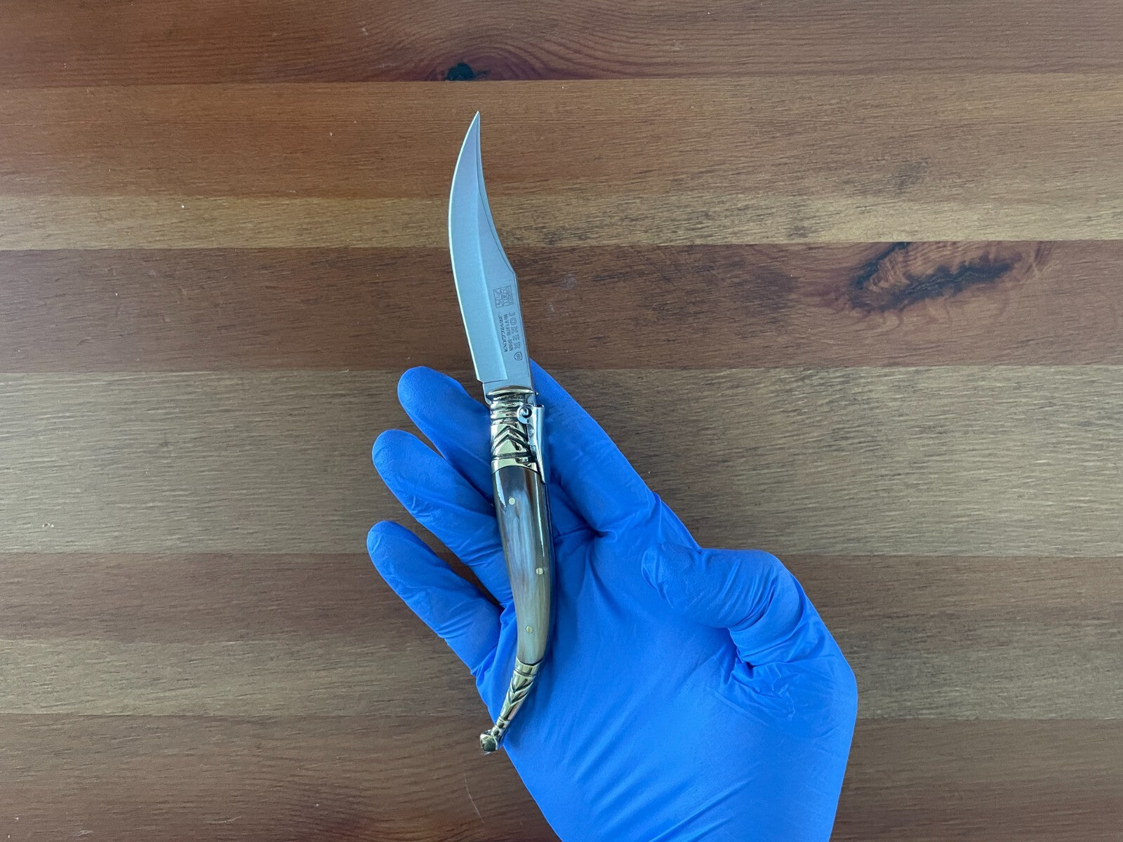 3.5” Albacete Navaja Joker Sevillana Knife Bullhorn Handle Handmade High Quality