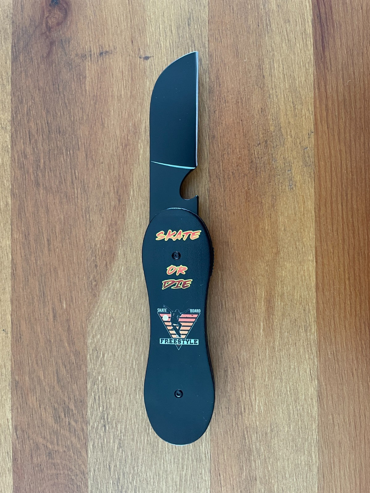 3.14 in. Navaja Skate Board Pocket Knife Bottle Opener Liner Lock From Spain
