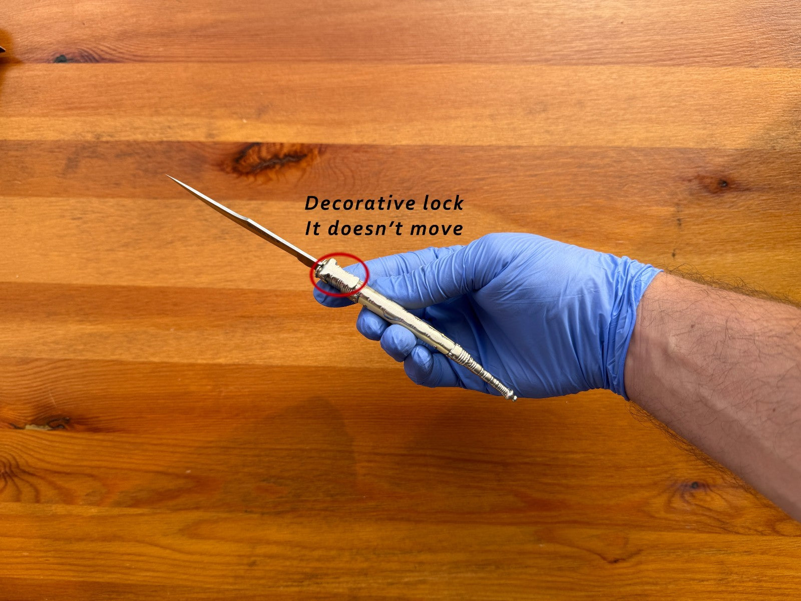 4.1” Joker Navaja Stiletto Knife Zamak Handle Handmade Slipjoint Albacete, Spain