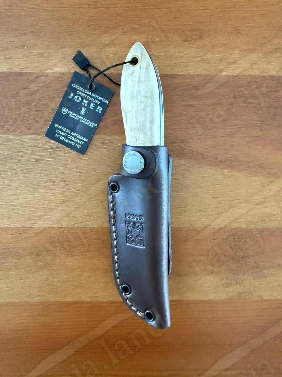 Joker Avispa S Bushcraft Knife – 3.15” Sandvik 14C28N Blade - Curly Birch Handle