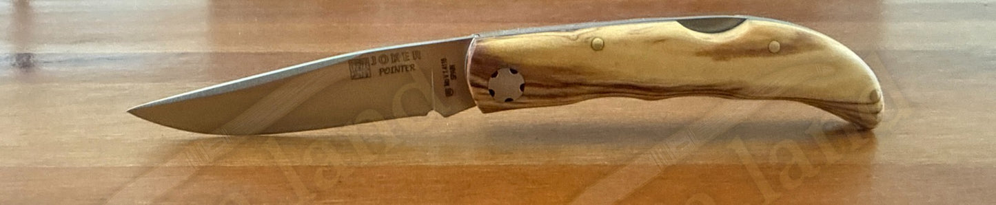 3.15” Joker Pointer Camping Folding Knife (Olive Wood Handle) Handmade in Spain