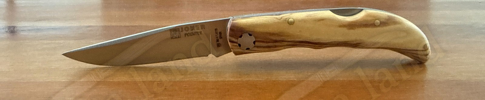 3.15” Joker Pointer Camping Folding Knife (Olive Wood Handle) Handmade in Spain