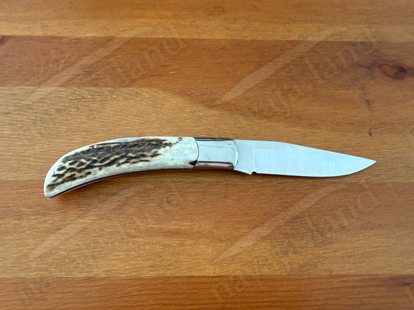 3.54” Joker Pointer Camping Folding Knife (Deer Antler Handle) Handmade in Spain