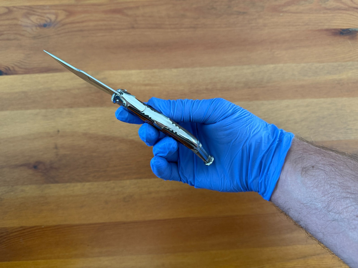 3” Spanish Navaja Jerezana Folding Knife Red Stamina Wood Scales With Ratchet