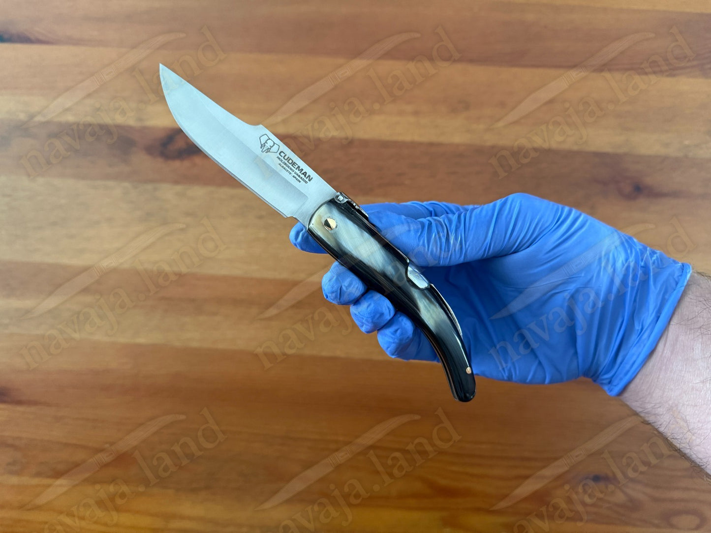 Cudeman Albaceteña 380-A Folding Knife – Bull Horn Handle | Molybdenum Vanadium