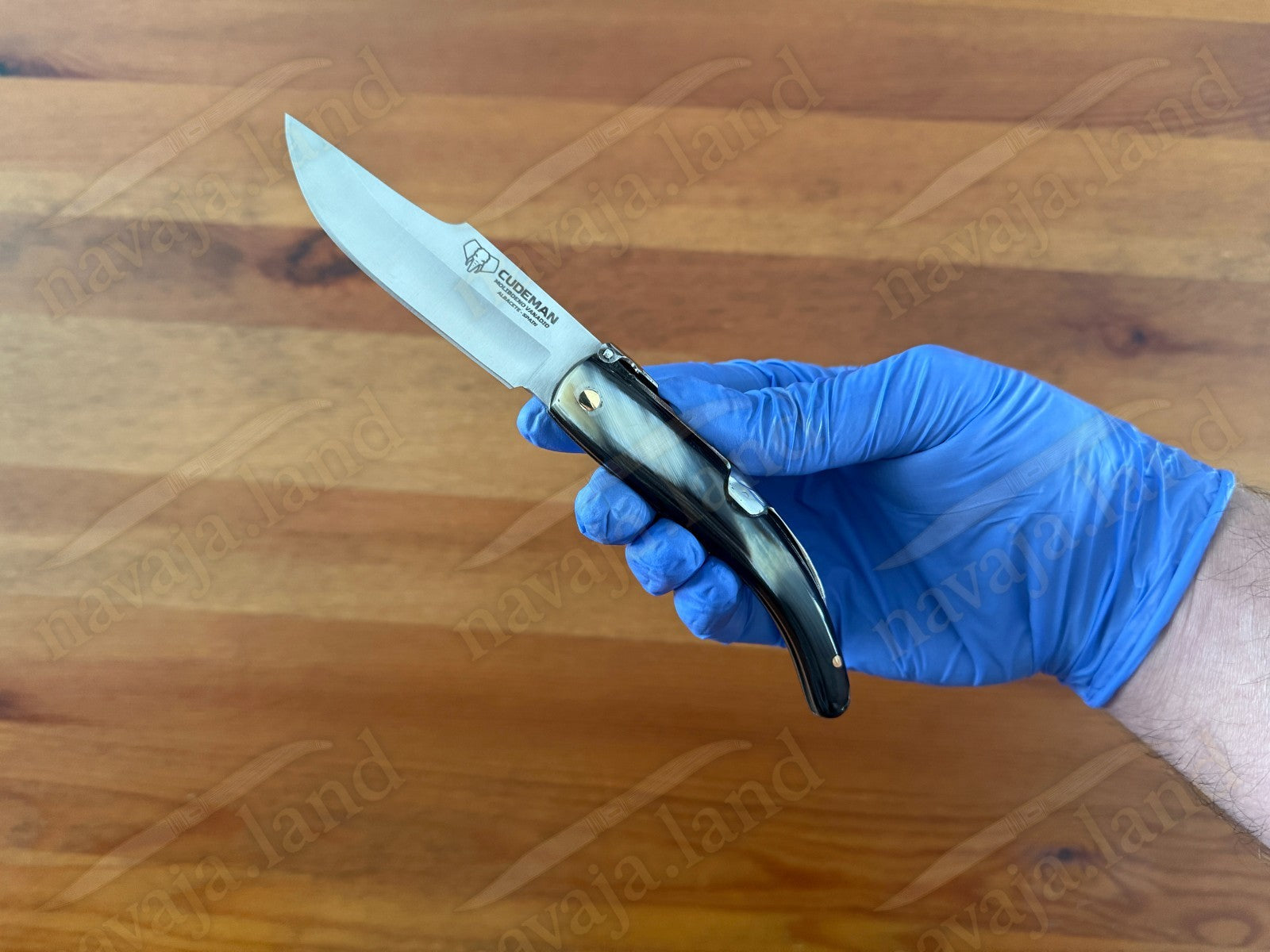 Cudeman Albaceteña 380-A Folding Knife – Bull Horn Handle | Molybdenum Vanadium