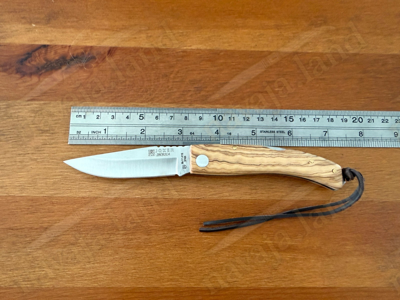 Joker Ibérica Folding Knife Olive Wood Handle 3.15” MOVA 1.4116 Stainless Steel