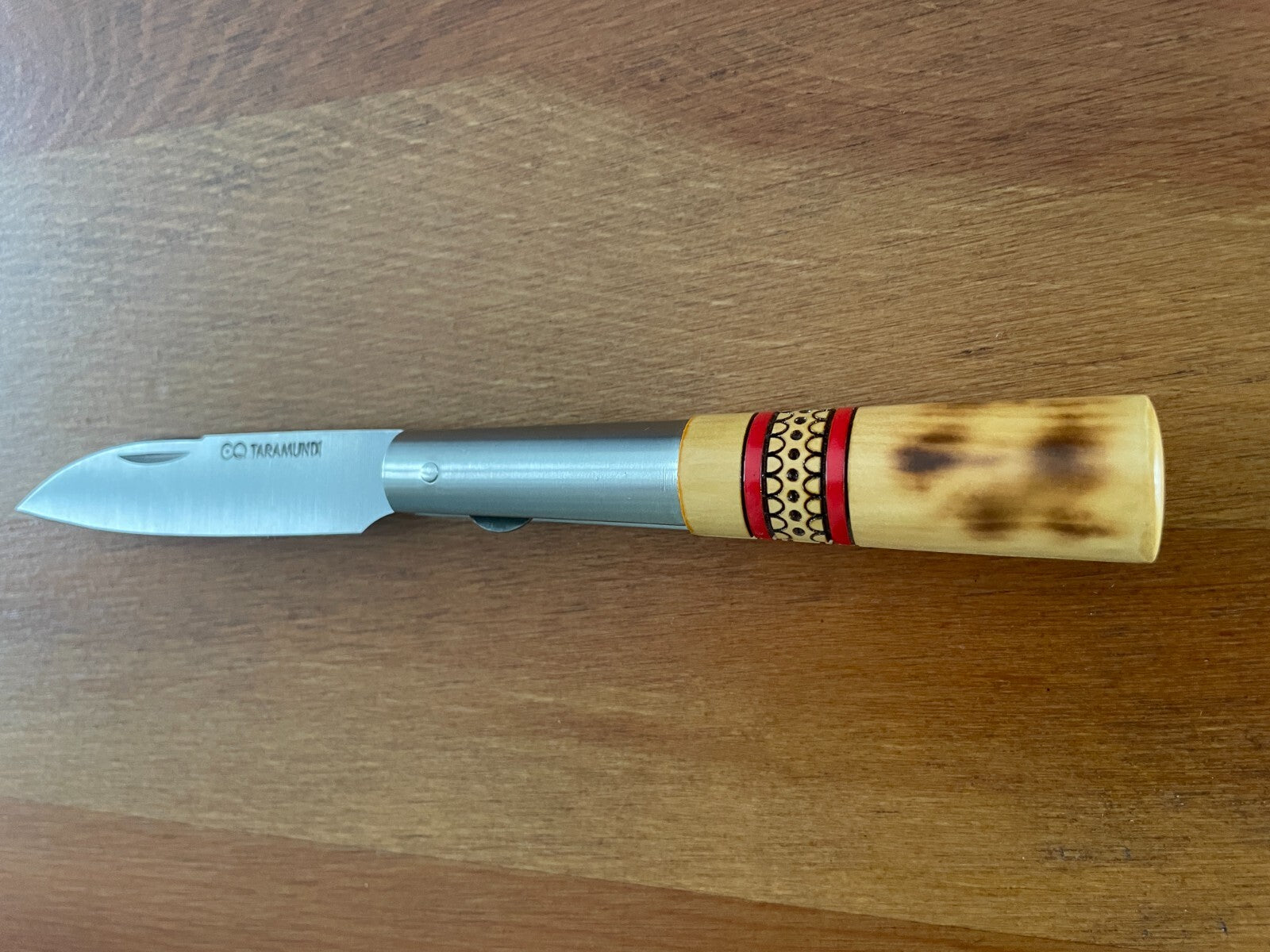 3.26” CQ Taramundi Pocket Knife Boxwood Handle Unique Design Asturias Spain
