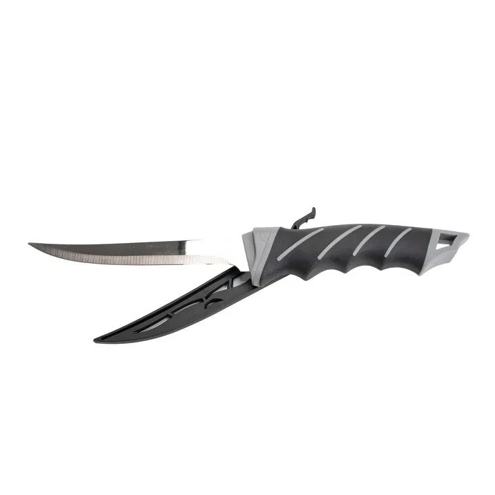 6" Stainless Steel Fillet Fishing Knife with TPR Handle 12" Overall Sheath Inc.