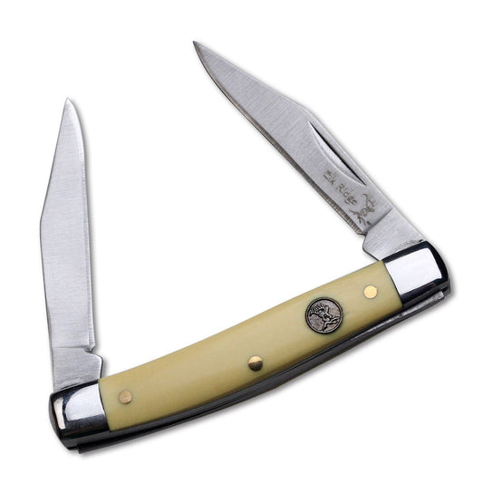 Elk Ridge Gentleman’s Folding Knife – Yellow Delrin Handle with Elk Medallion