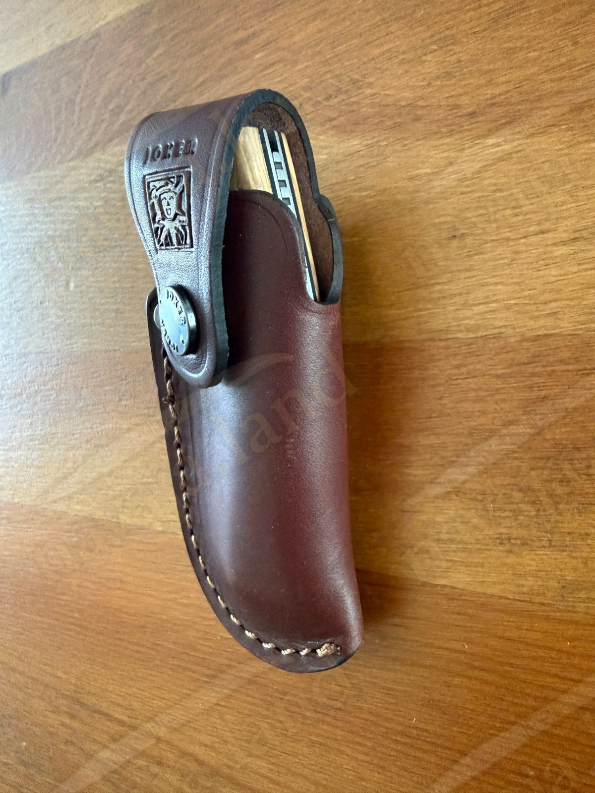 Joker BECADA Knife – 3.15” Sandvik 14C28N Blade | Olive Wood | Leather Sheath