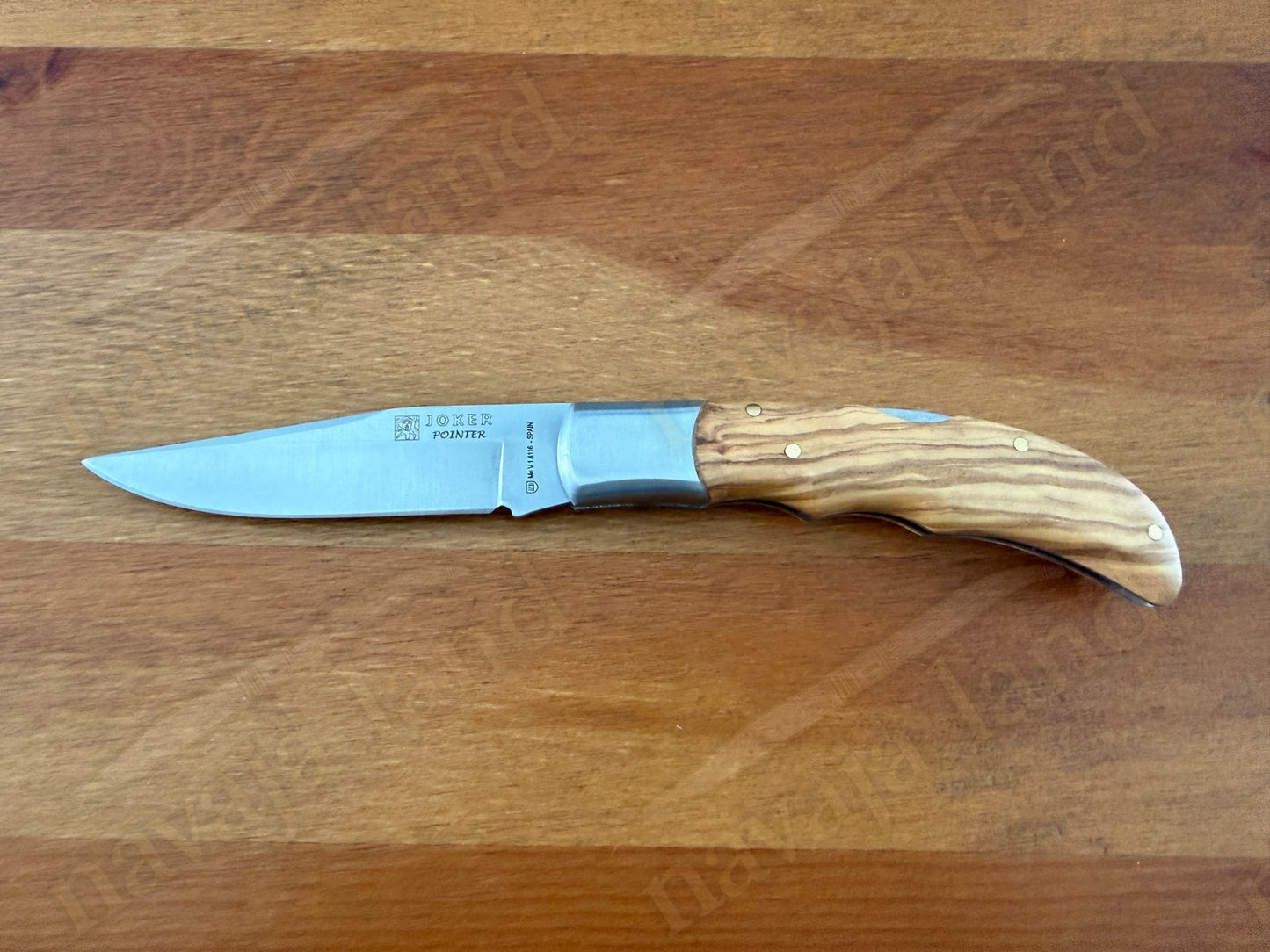 3.54” Joker Pointer Camping Folding Knife (Olive Wood Handle) From Spain