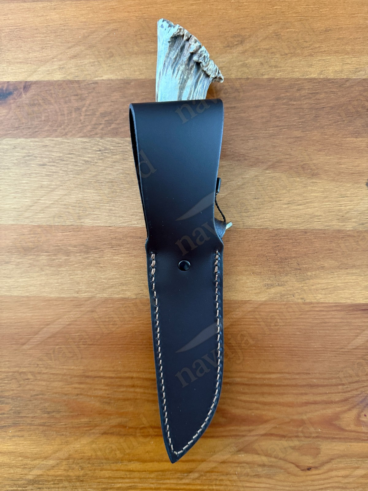 Joker Tigre Mountain Knife 5.51” MOVA Blade Stag Crown Handle Leather Sheath