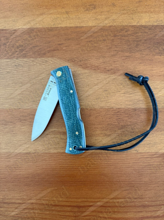 3.2” Joker Artica Bushcraft Folding Knife (Green Jute Micarta Handle) From Spain