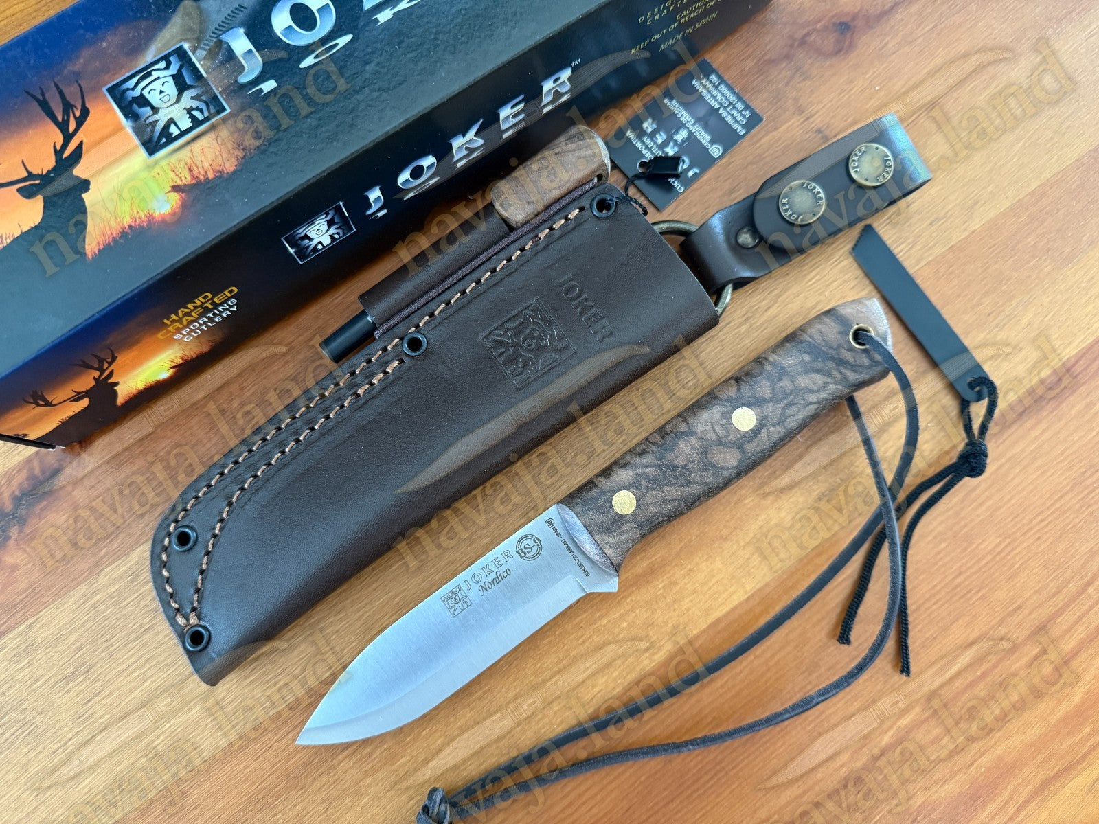 Joker Nordico Bushcraft Fixed Knife 3.9" Böhler K720 Carbon Steel Walnut Handle