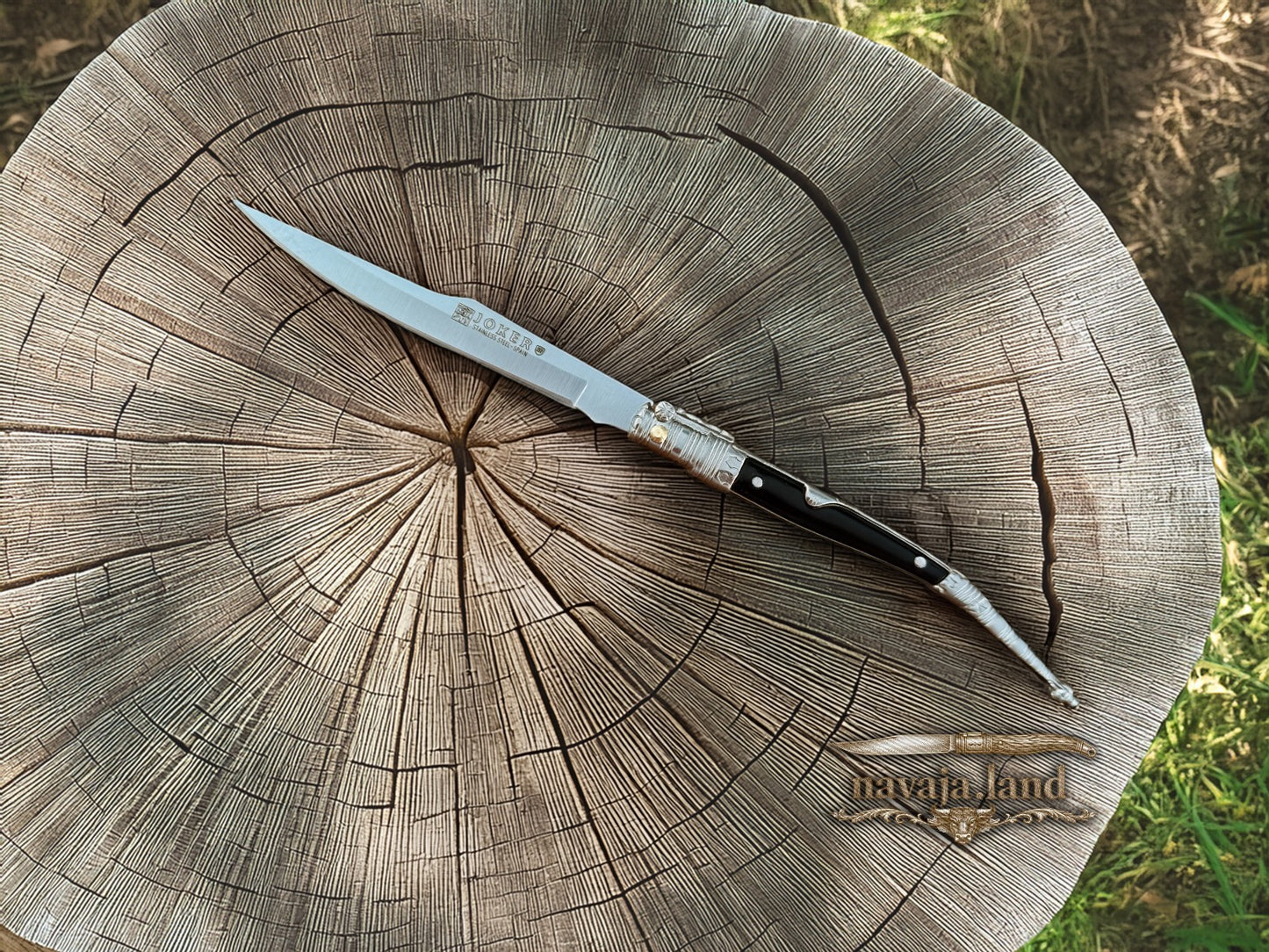 4.1” Albacete Navaja Joker Stiletto Knife Zamak Handle Handmade Slipjoint Spain
