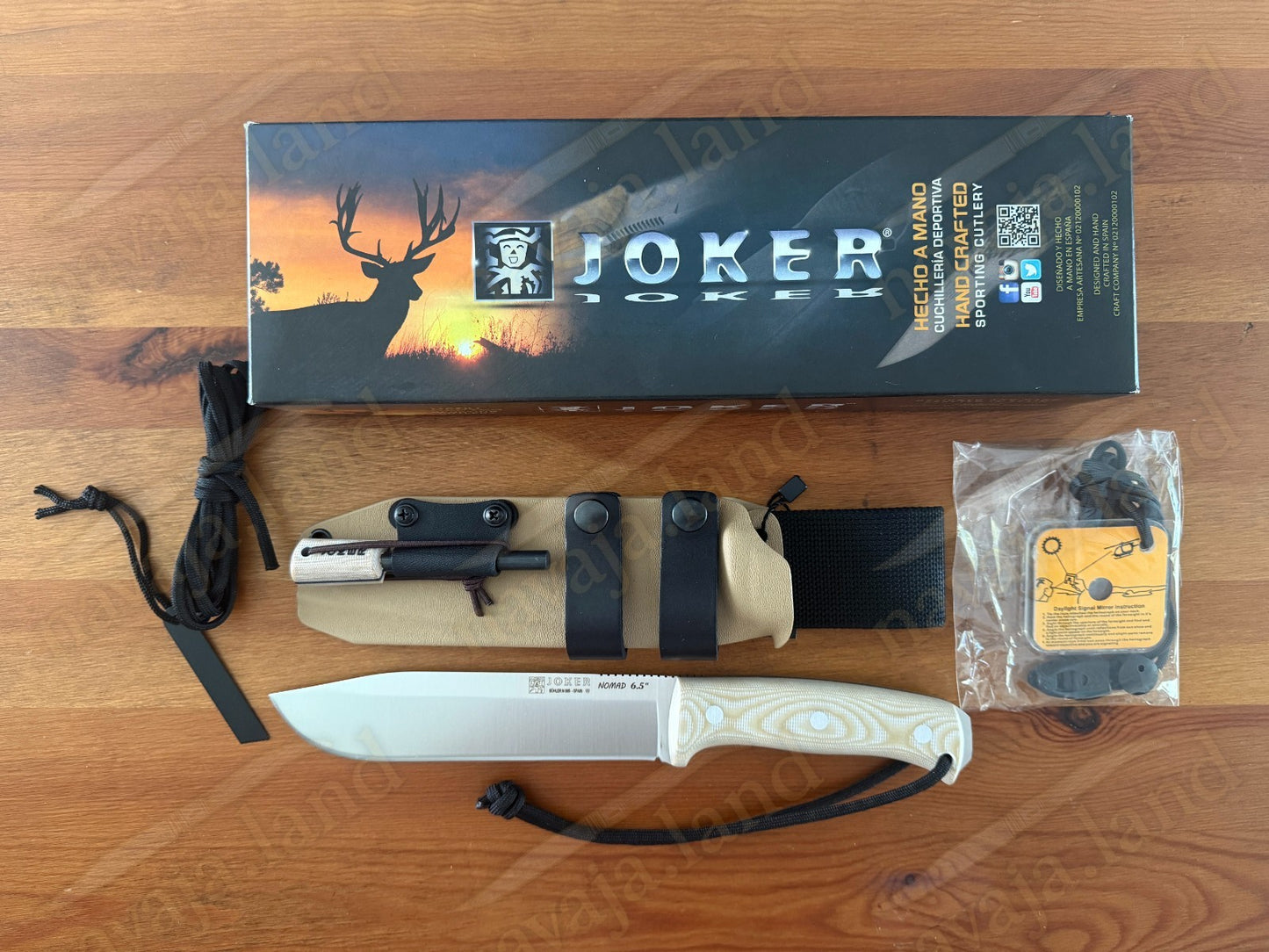 Joker Nomad Survival / Camp Knife 6.5" Böhler N695 Steel Beige Micarta Handle