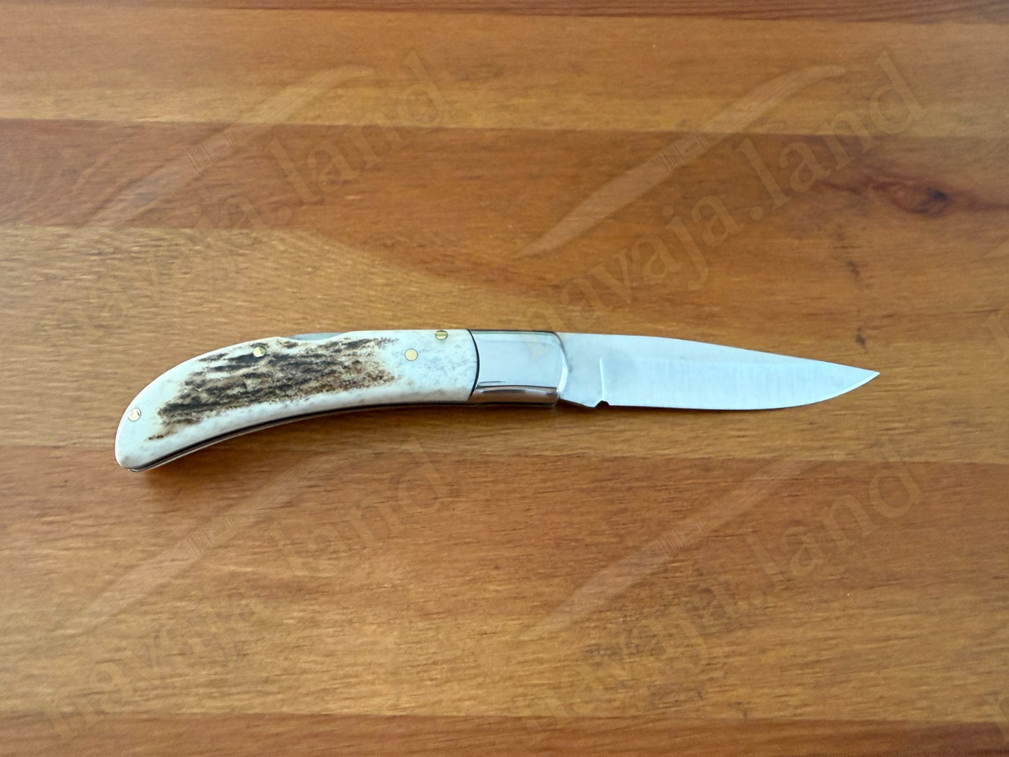 3” Joker Pointer Camping Folding Knife (Deer Antler Handle) Handmade in Spain