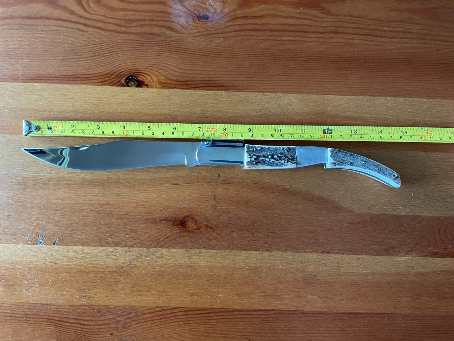 6.5" Arabian Style Navaja Folding Knife Deer Antler Scales with Ratchet - Spain
