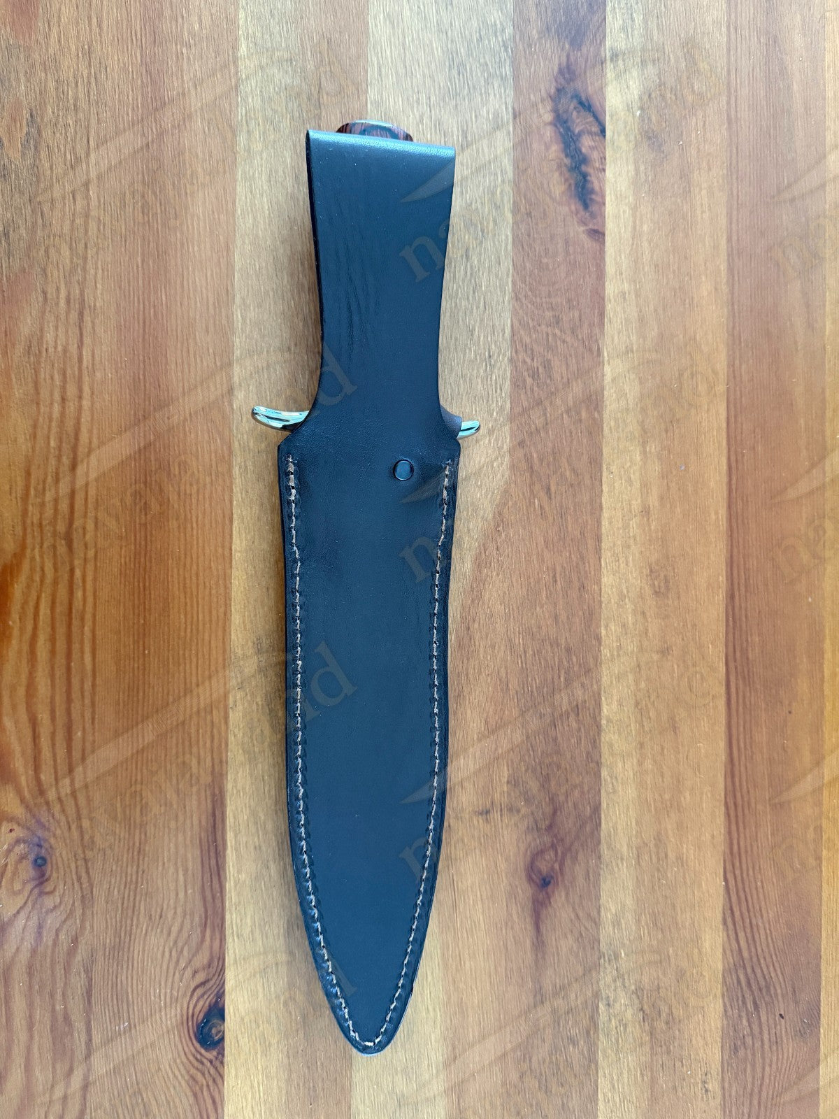 Joker Rehalero Hunting Knife 9.44” MOVA Blade Red Wood Handle Leather Sheath