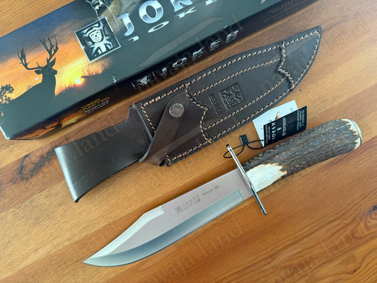 Joker Bowie 20 Hunting Knife – 7.87” MOVA Blade | Deer Antler Handle | Sheath