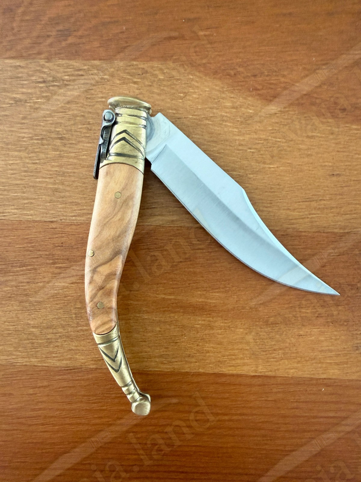 3.5” Classic Spanish Navaja Sevillana Knife Olive Wood Handle Handmade in Spain