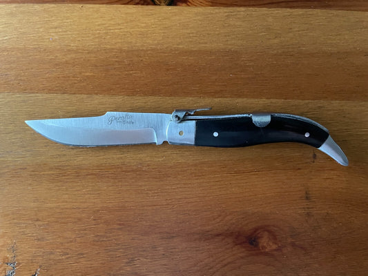 3.14” Spanish Navaja Teja Albacete Pocket Knife Buffalo Horn Scales - USA Seller