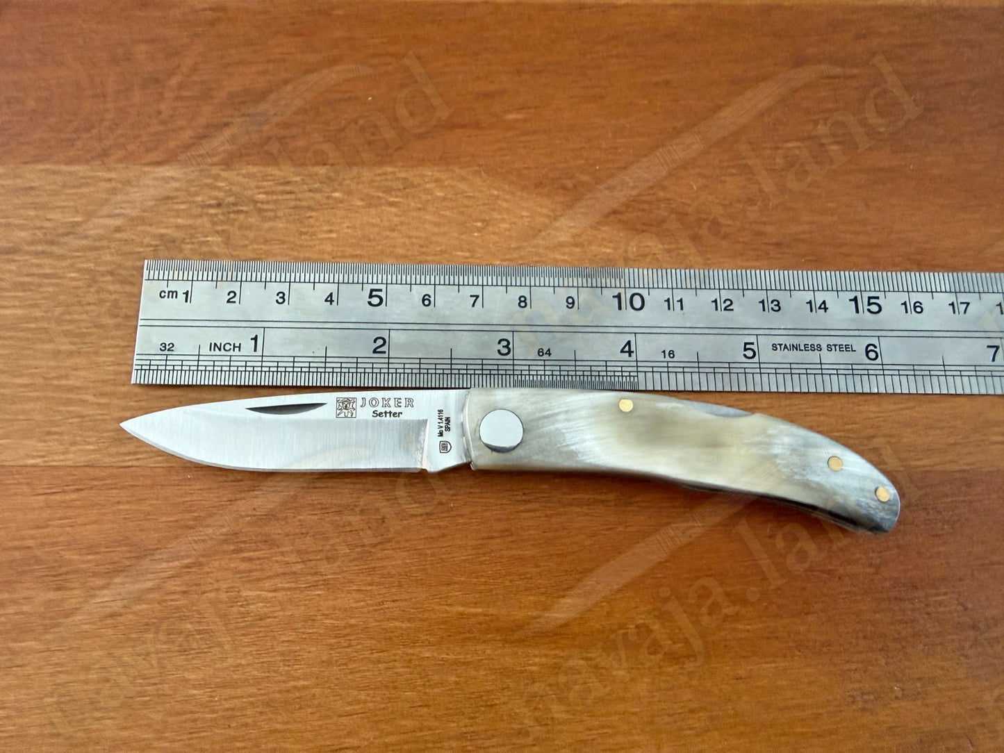 2.56” Joker Setter Bushcraft Folding Knife (Bull Horn Handle) Handmade Spain