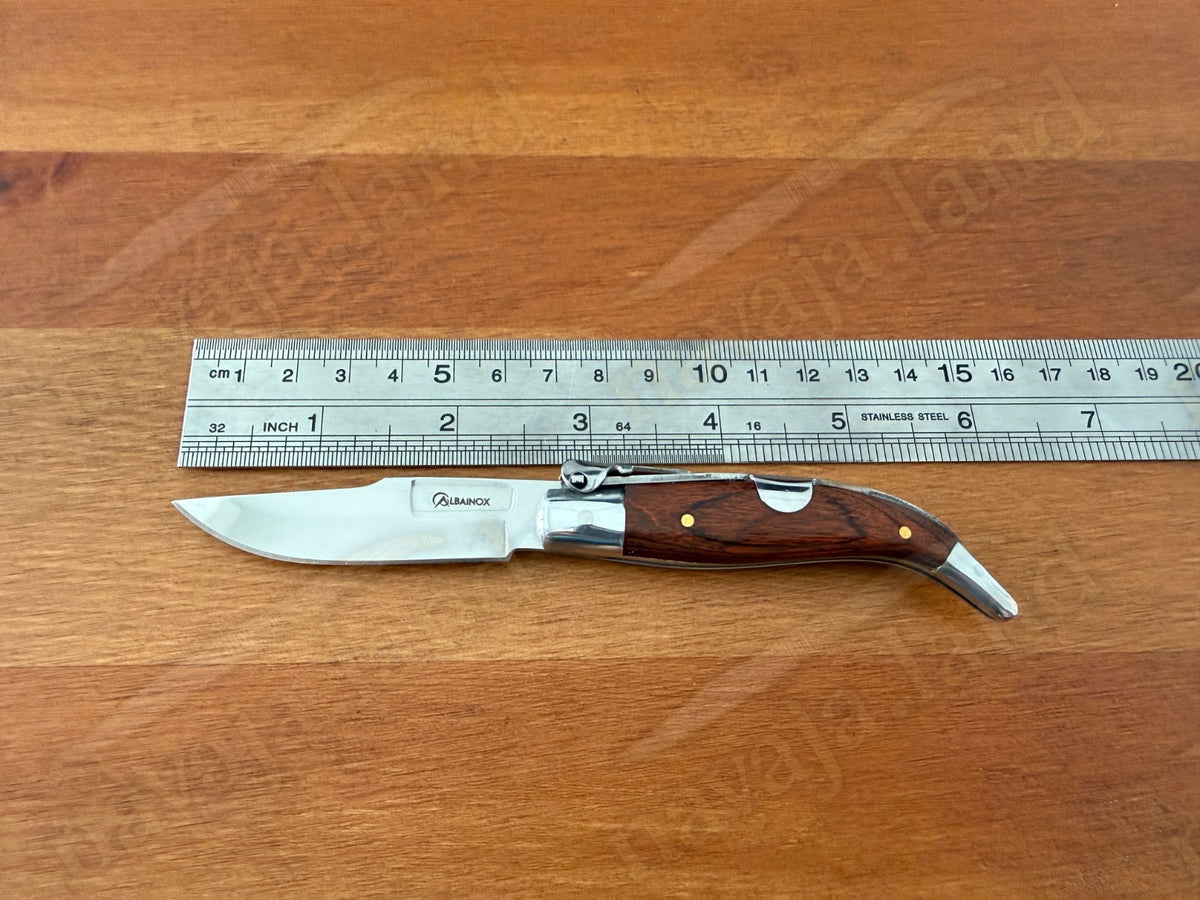 2.55” Spanish Navaja Teja Albacete Pocket Knife Red Stamina Scales with Ratchet