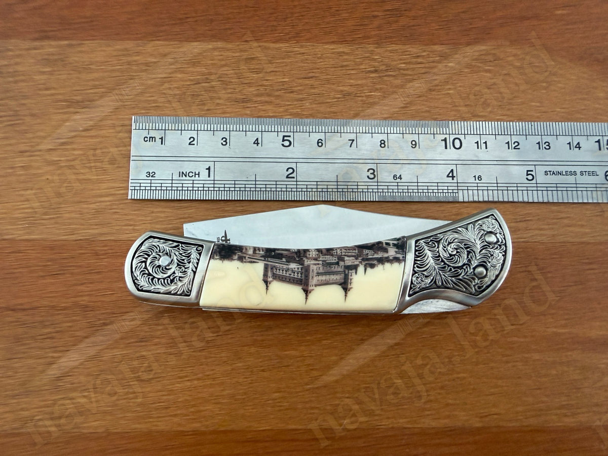 Alcazar de Toledo Folding Knife – 3.15” Stainless Steel Blade Lockback Mechanism